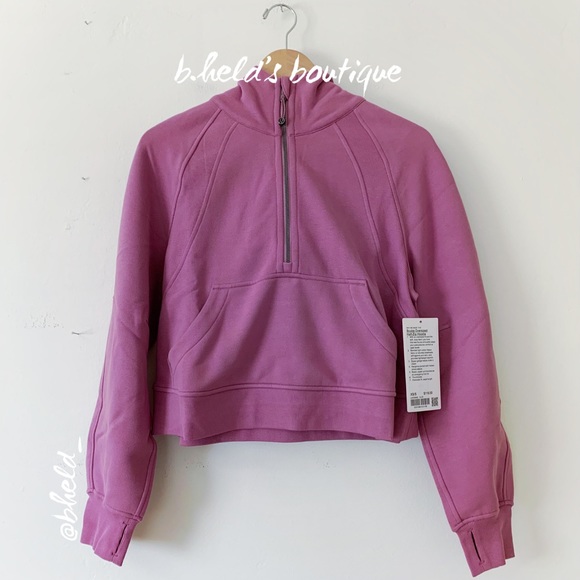lululemon Scuba Oversized Half-Zip Hoodie in Velvet Dust Size XS/S Brand New NWT - Picture 1 of 15